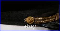 WWII USMS Merchant Marine Officers Service Visor Hat Bullion Insignia Wartime