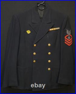 WWII USN Navy CPO Chief Electricians Mate Service Uniform Bullion & 2 Trousers