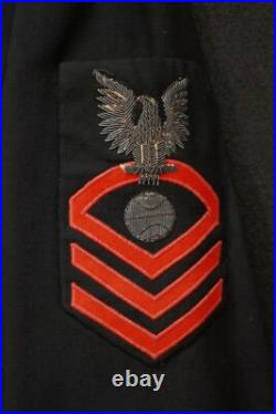 WWII USN Navy CPO Chief Electricians Mate Service Uniform Bullion & 2 Trousers