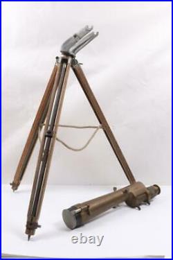 WWII W&LE Gurley US Army Azimuth Telescope M1910A1 1942 with Tripod