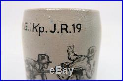 WWII vintage antique beer mug ceramic stein WW1 German 0.5L Wehrmacht Heer Army