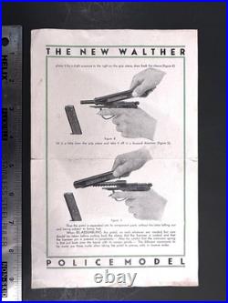 Walther PP Brochure Original Circa 1929 English Language Rare