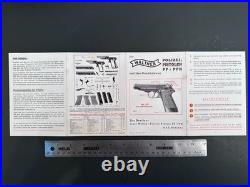 Walther PP & PPK Manual Original Undated German Language Very Fine