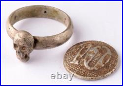 Wehrmacht 10 Regiment WW2 German Ring Skull Bones WWII Death head Goth symbol
