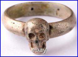 Wehrmacht 10 Regiment WW2 German Ring Skull Bones WWII Death head Goth symbol
