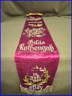 Weimar Republic Dedication Banner Dated 1932 #2