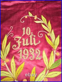 Weimar Republic Dedication Banner Dated 1932 #2