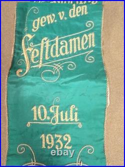 Weimar Republic Era German Dedication Banner Dated 1932