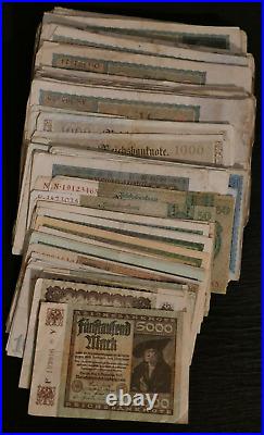 Weimar Republic Hyperinflation Currency Banknote Collection 150 Pcs 1922 Mark VR