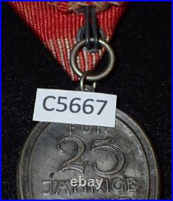 Weimar Republic Interwar Era Bavarian State 25 Year Fire & Police Service Medal