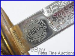 Wm Horstmann Philadelphia 1924 Jasper Fleming USN Military Naval Academy Sword