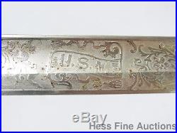 Wm Horstmann Philadelphia 1924 Jasper Fleming USN Military Naval Academy Sword
