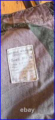 Ww2 French Indochina 47/53 British English Windproof Camo Pants Gged& Zippered