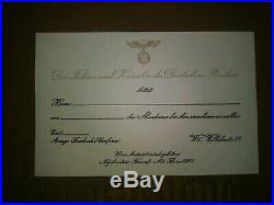 Ww2 German Dinner Invitation Card