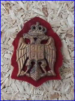 Ww2 Original Serbia Cap Badge Kokarda Kingdom Of Yugoslavia Sds Badge