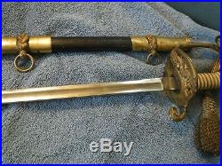 Ww2 naval officers sword original made usa xtra clean