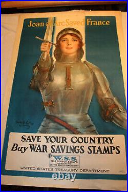 Wwi Poster Joan Of Arc Saved France Save Your Country Buy War Savings Stamps