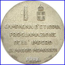 Y796 ITALY 1936 MUSSOLINI ETHIOPIA CAMPAIGN Excellency Graziani SILVER MEDAL