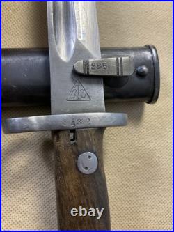 Yugo BT3 M1924/30 Mauser Rifle Bayonet