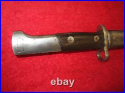 Yugoslavian Model 1924 Long Bayonet with matching # Scabbard
