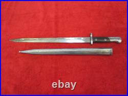 Yugoslavian Model 1924 Long Bayonet with matching # Scabbard