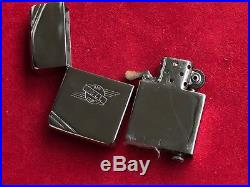 Zippo Rare 1936-37 Bell Aircraft Art Deco Pat# 2032695 4bbl w Original insert